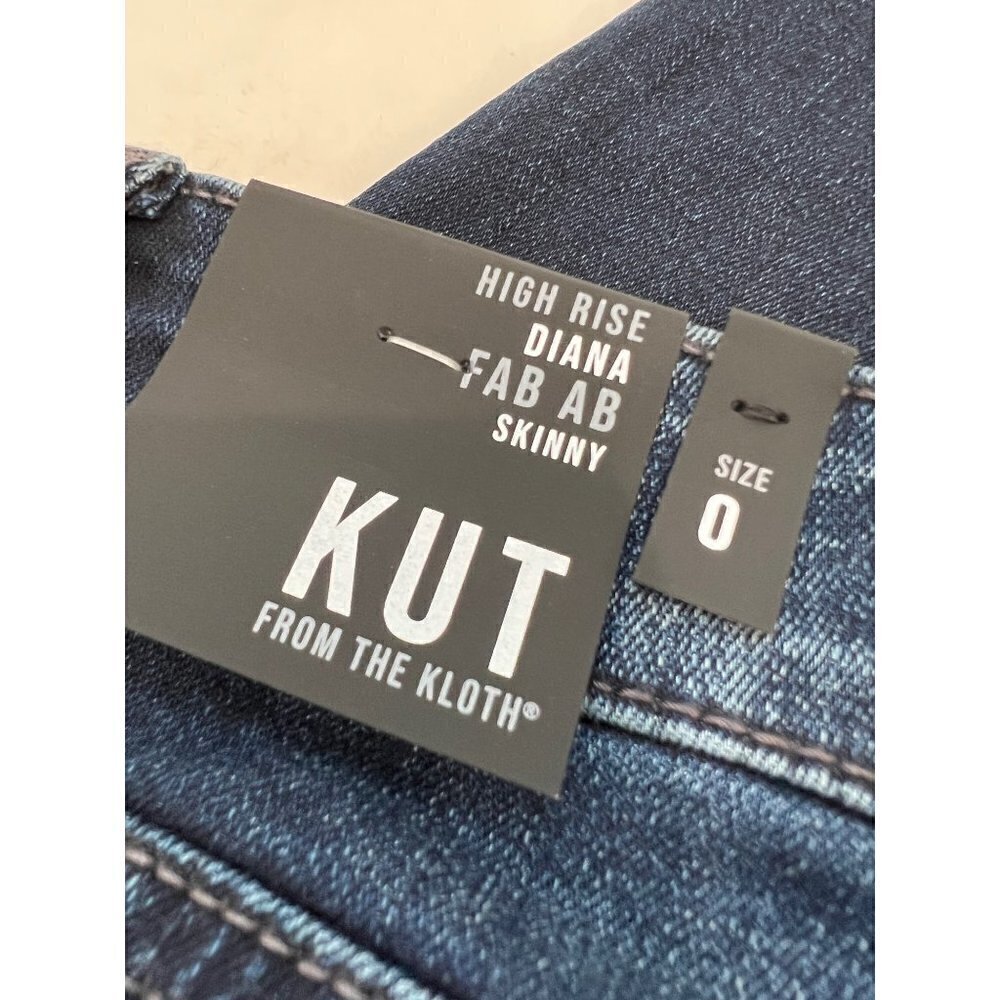 NWT KUT Size 0 Diana Fab Ab High Waist Skinny Jeans in Attitude MSRP $94 - Picture 8 of 13